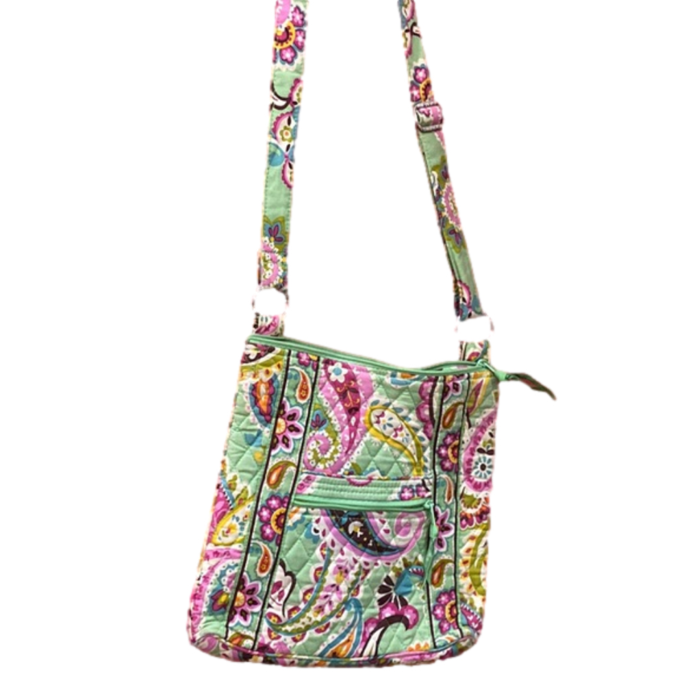 Teal and Pink Paisley Retired Pattern Crossbody